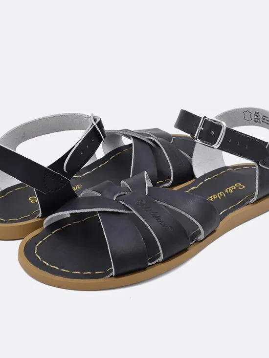 New in Box The ORIGINAL Sun-San Saltwater Sandal in BLACK Women's 9 - Picture 3 of 9